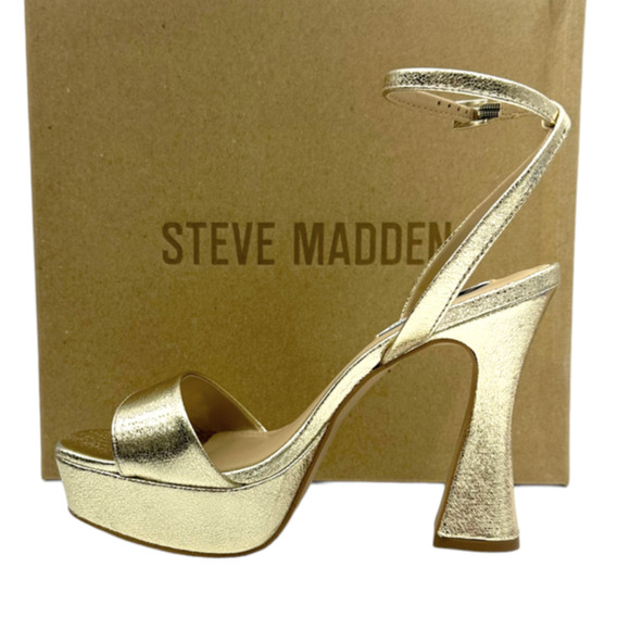 Steve Madden Shoes Steve Madden Womens Lashed Metallic Gold Retro